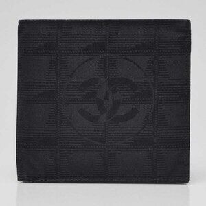 Chanel Black Nylon Travel Line Bi-fold Wallet